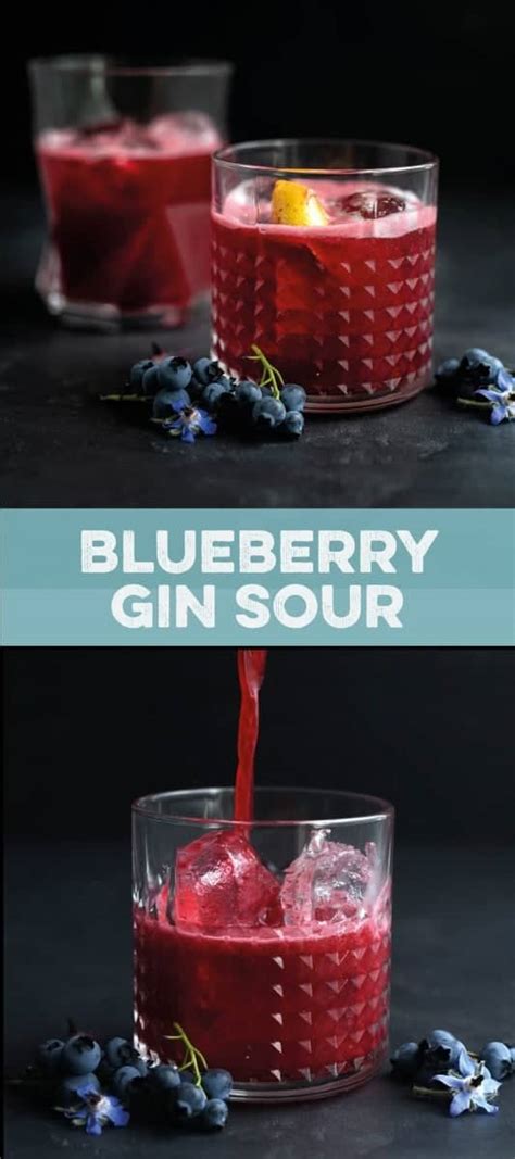 Blueberry Gin Sour Cocktail Supergolden Bakes