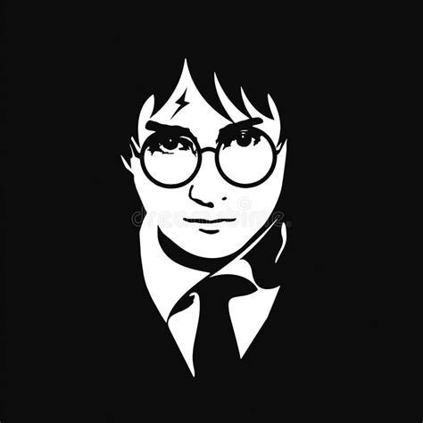 Harry Potter Silhouette Black Background Editorial Stock Photo ...