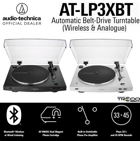 Audio Technica AT LP3XBT Fully Automatic Belt Drive Stereo Turntable