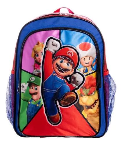 Mochila Mario Bros Primaria Backpack 178500 Color Azul Envío gratis