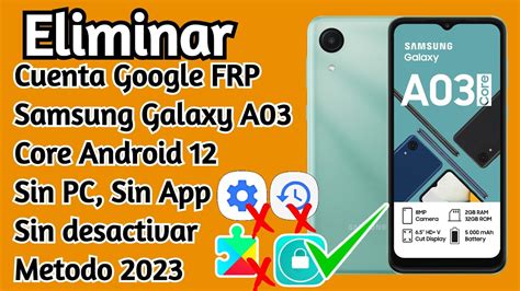 Como Eliminar Cuenta Google Frp Samsung Galaxy A Core Android