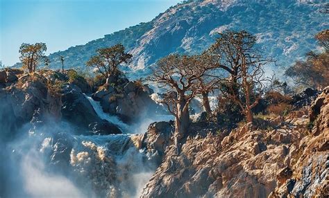 The Epupa Waterfall Is Located On The Kunene River In Northern Namibia