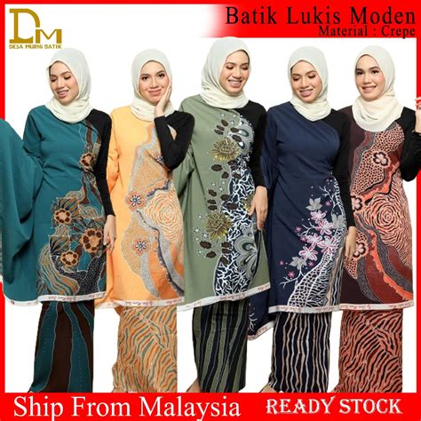 Desa Murni Batik Kain Pasang Batik Lukis Terengganu Moden Crepe Ready