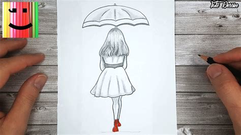 Comment Dessiner Une Fille Sous Un Parapluie Pour Les D Butants