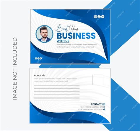 Premium Vector Business Postcard Design Template