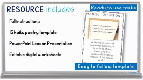 National Reading Month Haiku Poetry Lesson Poem Writing Activity