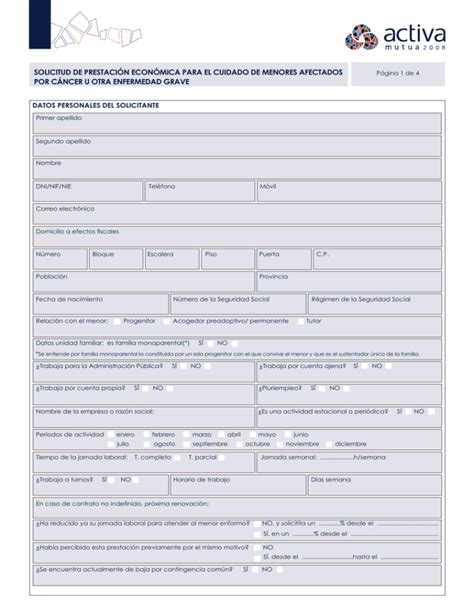 Solicitud De Prestaci N Econ Mica Para El Cuidado De