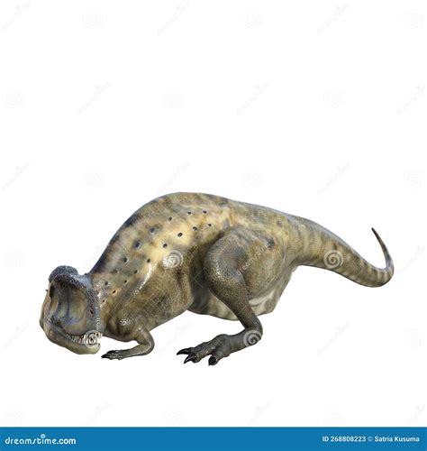 Abelisaurus Dinosaur Isolated 3d Rendering On White Background Stock