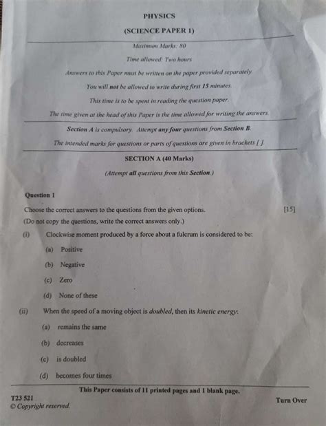 ICSE Class 10 Physics Paper Analysis 2023 Exam Review Question Paper