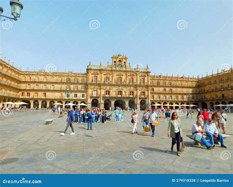 Salamanca Square, Plaza Mayor Editorial Stock Photo - Image of ...