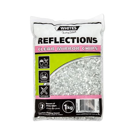 Decorative Pebble Whites 1kg Clear Mirror Chips Bunnings Australia