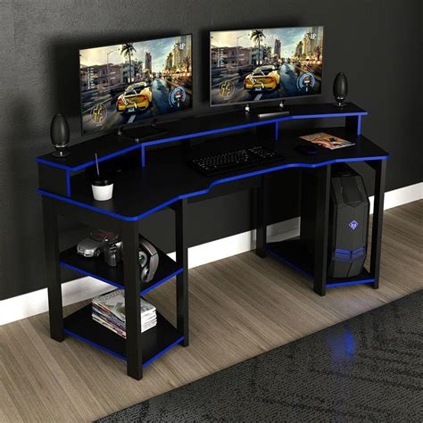 Danube Home Atlaz Large Gaming Desk Computer Table Office Desk