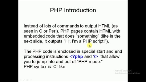 Php Unit 1 Introduction To Php Youtube