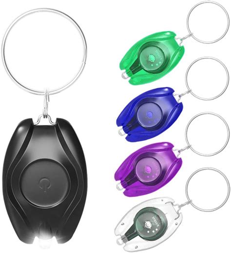 LUMAND 5 Pack Mini LED Keychain Flashlight Small Super Bright Key Ring