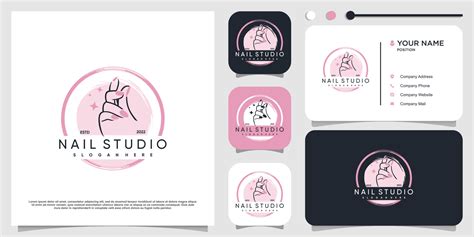 Nail art logo design vector with modern and creative style 11773583 ...