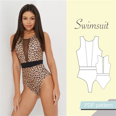 Swimsuit Pattern PDF Sewing Patterns For Women Bikini Pattern Xxs Xs S