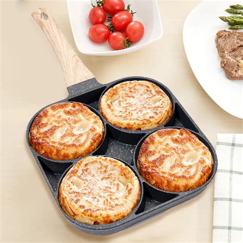 4hole Omelet Pan Frying Pot Thickened Nonstick Egg Pancake Steak