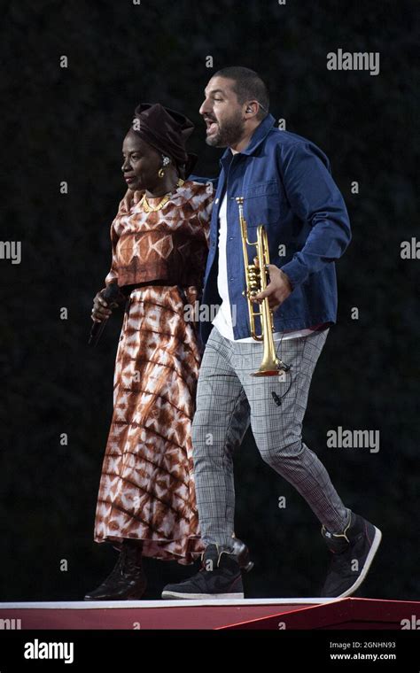 Angelique Kidjo And Ibrahim Maalouf Attending The Global Citizen Live