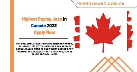 Highest Paying Jobs In Canada 2023 Apply Now