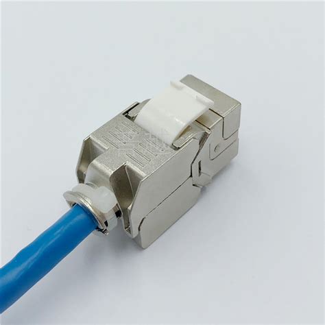 普越超六类万兆网络模块rj45 Cat6a全屏蔽免打式网络插座带防尘盖 阿里巴巴