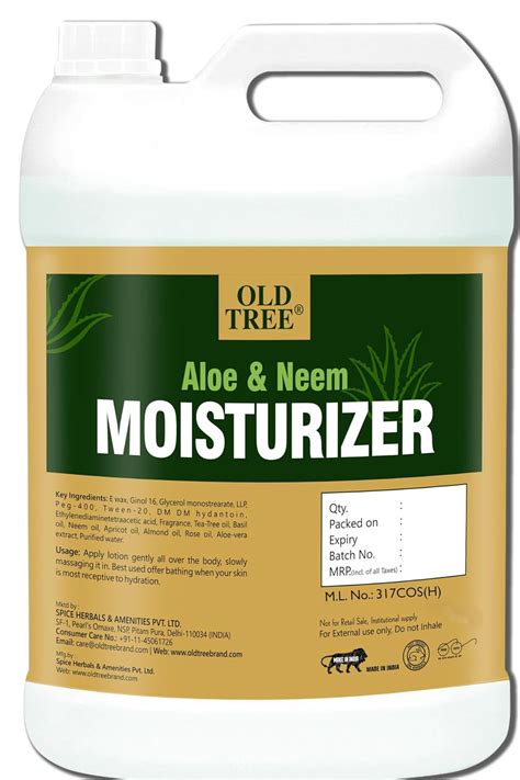 Old Tree Neem Aloe Vera Moisturizer 5L Refill Moisturizer Kit For