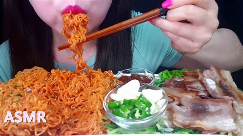 Asmr Spicy Noodles Spicy Bibimmyeon Pork Belly