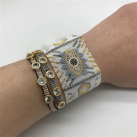 Bluestar Pulsera De Cuentas Miyuki Para Hombre Y Mujer Brazalete De