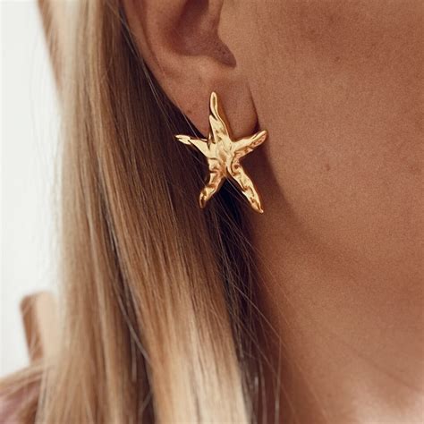 Starfish Stud Earrings Twininas Unique Handmade Jewellery