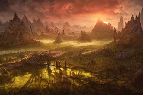 Aerial View Cinematic Fantasy Painting Dungeons And Stable Diffusion