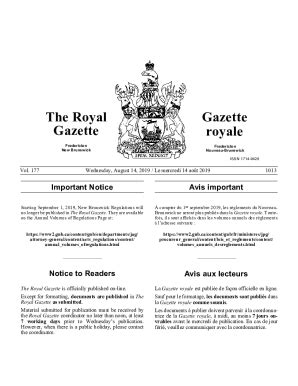 Fillable Online Fillable Online The Royal Gazette Service Nouveau