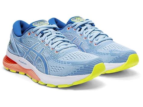 Women S GEL NIMBUS 21 WIDE Heritage Blue Lake Drive Running Shoes