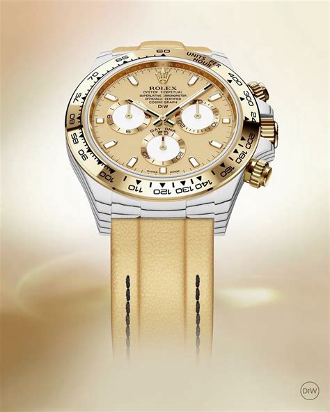 Rolex Di W 勞力士 White Quartz Fiber Daytona Golden Essence In Hong Kong