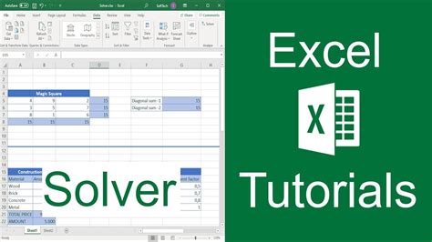 Using Solver In Excel 2016 Youtube