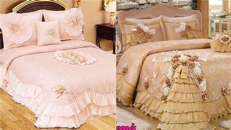 Luxury Stylish Fancy Laceup Frilly Applique Work Bed Sheets Blankit