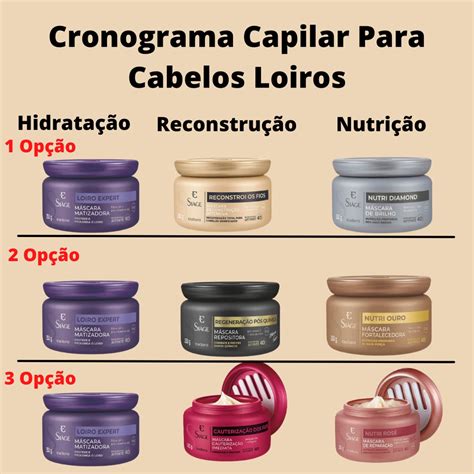 Cronograma Capilar Para Cabelos Loiros Kit M Scara Capilar Eudora