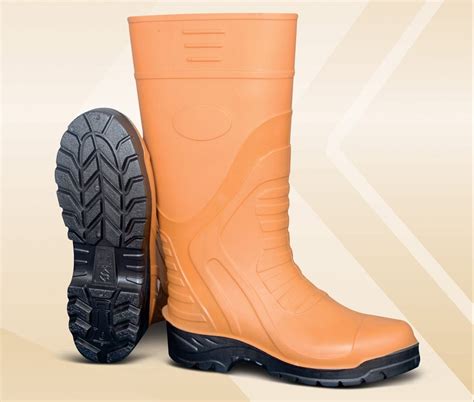 Scorta Full Marshall Gold Pvc Gumboot For Industrial And Construction