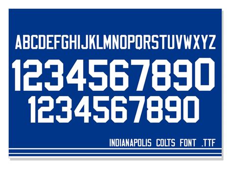 Indianapolis Colts Jersey Font Ttf Download Now Etsy