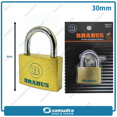 Gembok Kuning 30 Mm BRABUS Pendek Kunci Pagar Besi Short Padlock Murah