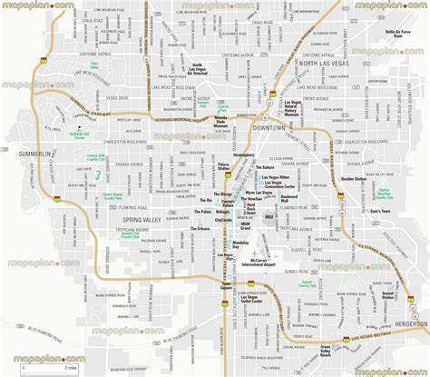 Las Vegas Map Metropolitan Area Guide Greater Las Vegas