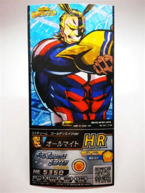 My Hero Academia Gekitotsu Heroes Mha Tomy Carte Card Hbr Hr All