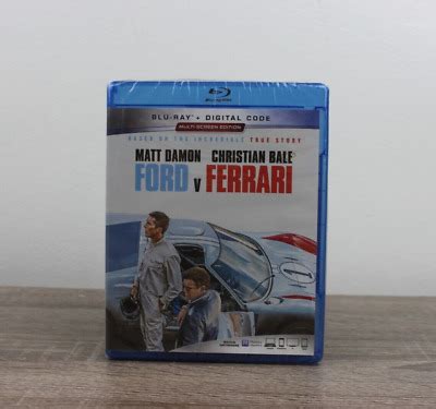 Ford V Ferrari 2019 Blu Ray Digital Code Multi Screen Edition Sealed