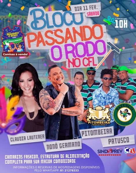 No Carnaval 2023 Participe Do Bloco Passando O Rodo Sindsprev PE