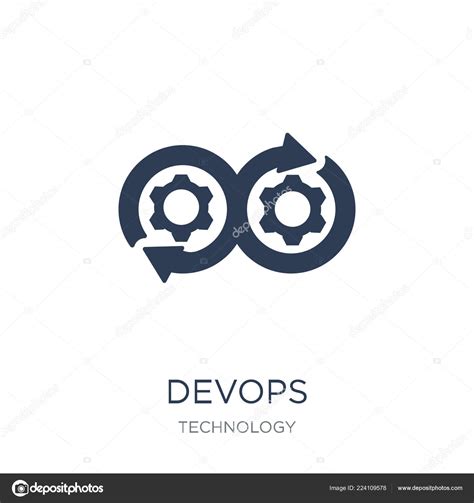 Devops Icon Trendy Flat Vector Devops Icon White Background Technology