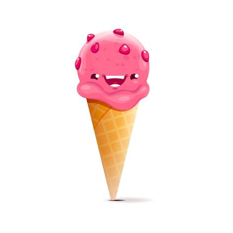 Premium Vector Cartoon Ice Cream Dessert Kawaii Character