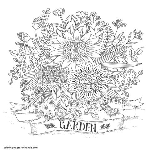 42 Garden Flower Coloring Pages Free Coloring Pages