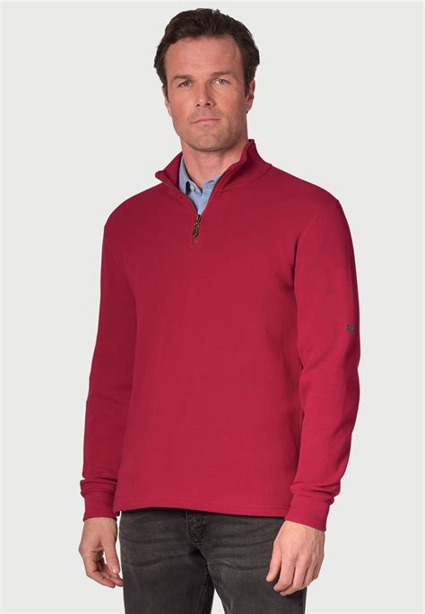 Pure Cotton Cherry Zip Neck Sweatshirt