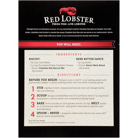 Red Lobster Nutrition Facts Biscuit | Besto Blog