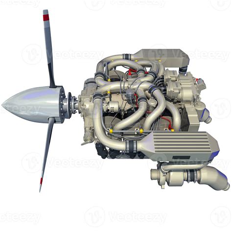 Aircraft turboprop Engine 3D rendering on white background 36400755 ...