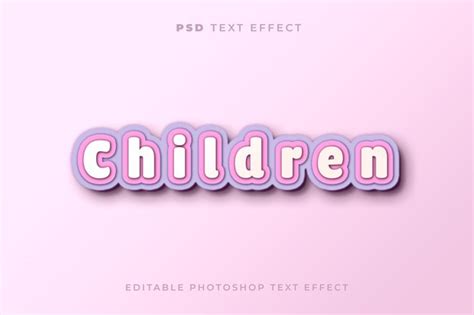 Mod Le D Effet De Texte Pour Enfants Avec Un Style Artisanal En Papier