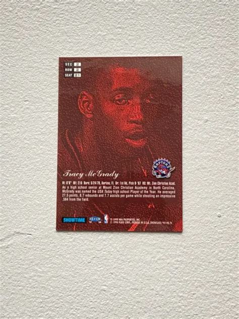 Nba Flair Showcase Tracy Mcgrady Rc Sec Row Seat